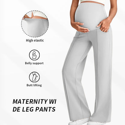 Maternity High-Waisted Wide-Leg Pants