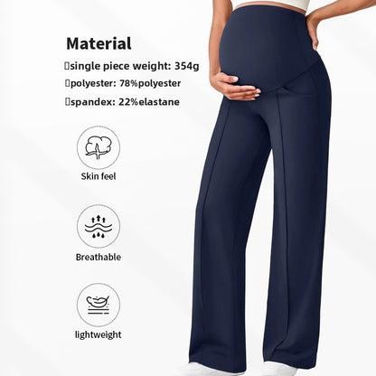 Maternity High-Waisted Wide-Leg Pants