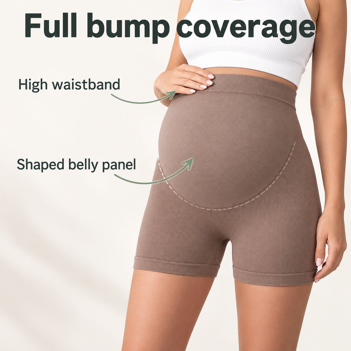 Maternity Shorts High Waisted Belly Support