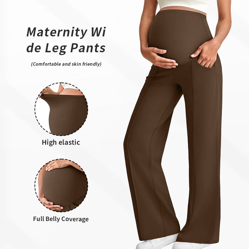Maternity High-Waisted Wide-Leg Pants