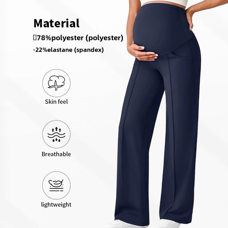 Maternity High-Waisted Wide-Leg Pants
