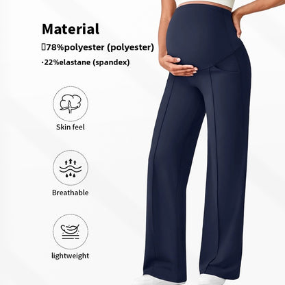 Maternity High-Waisted Wide-Leg Pants