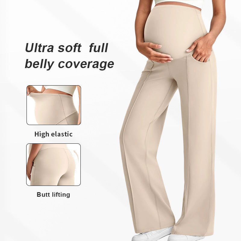 Maternity High-Waisted Wide-Leg Pants