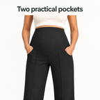 Maternity Pants High Waisted Wide Leg with Pockets