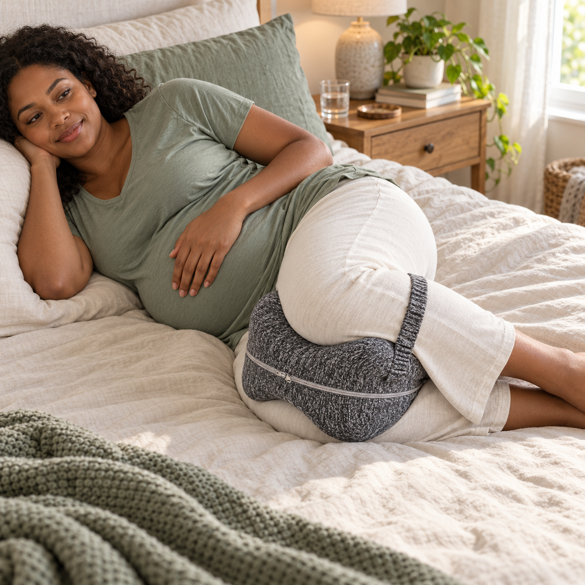 Pregnancy Pillow Heart Shaped Leg Support for Side Sleepers