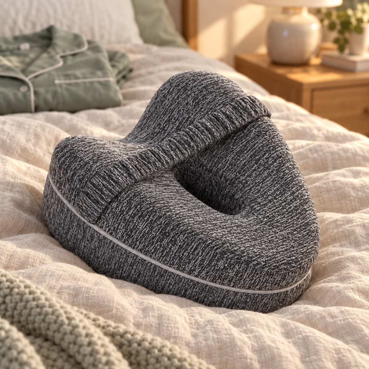 Pregnancy Pillow Heart Shaped Leg Support for Side Sleepers