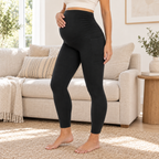 Maternity Leggings High Waisted Tummy Support with Pockets