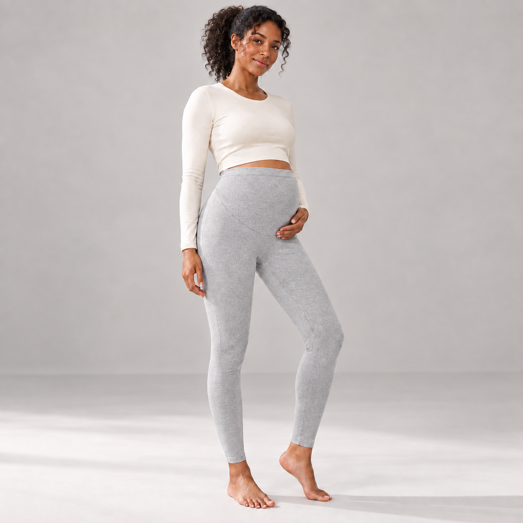 Maternity Leggings High Waisted Cotton