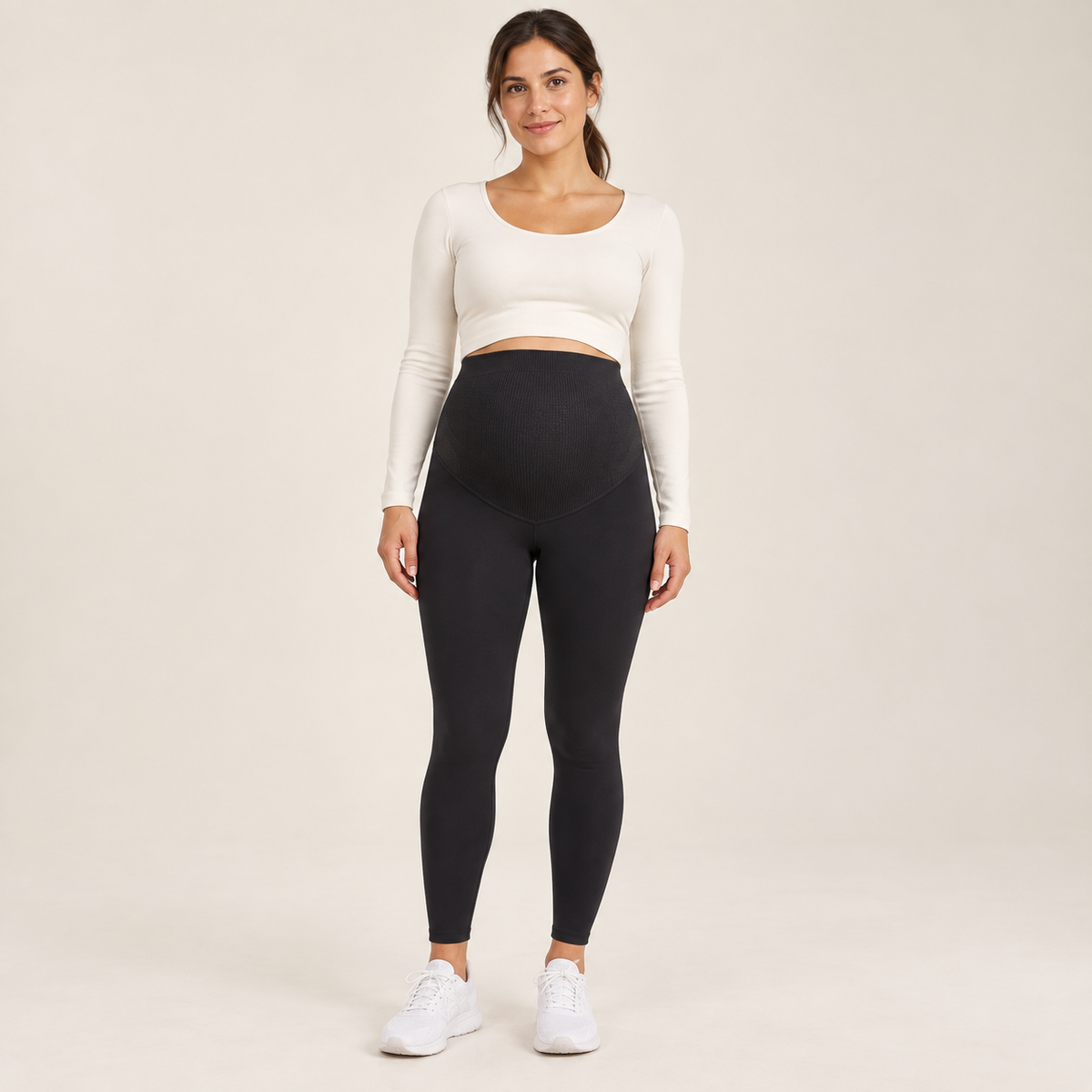 Maternity Leggings Thick Fleece Lined