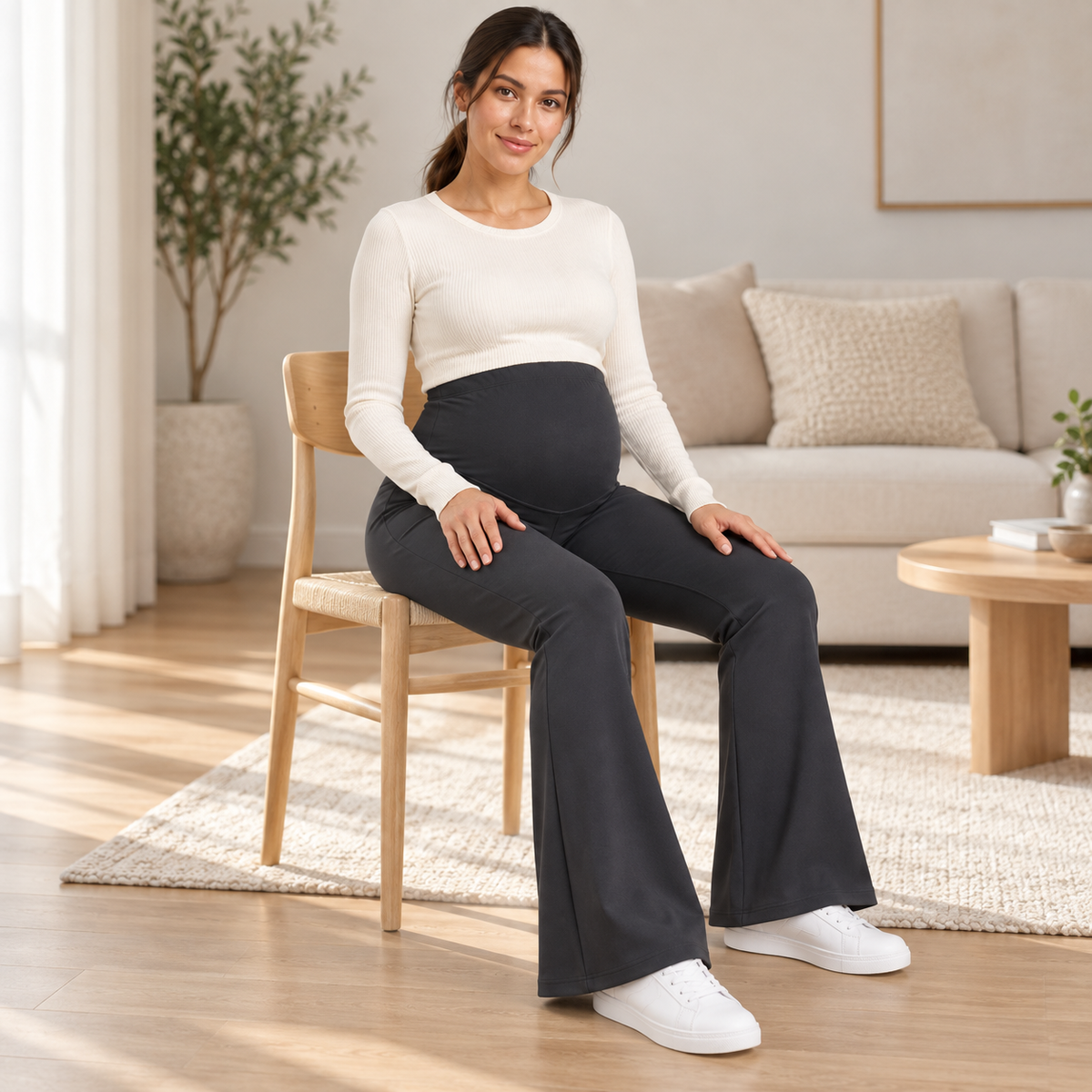 Maternity Pants Flared Leg for Pregnancy