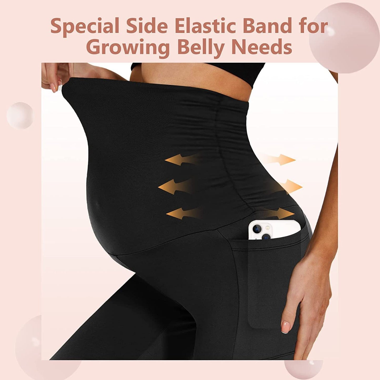 Maternity Pants with Tummy Support Pockets