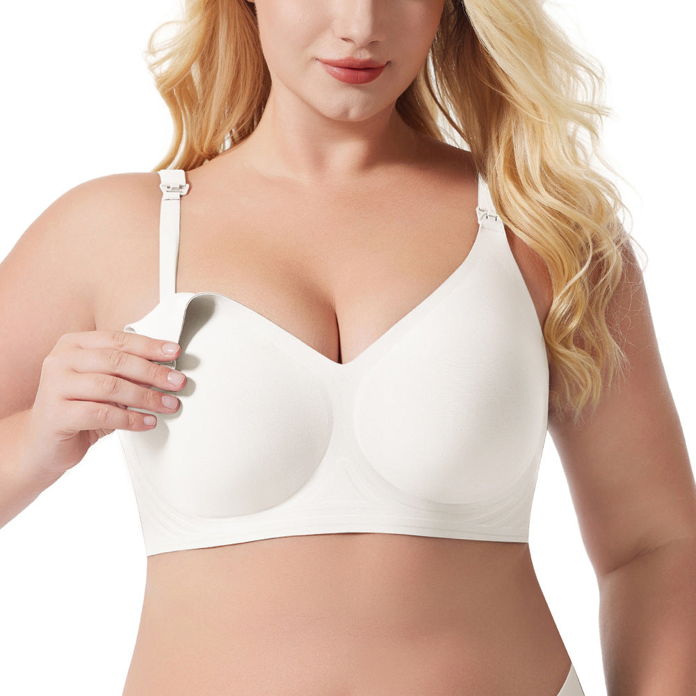 Seamless Nursing Maternity Bra Wire-Free Full Cup