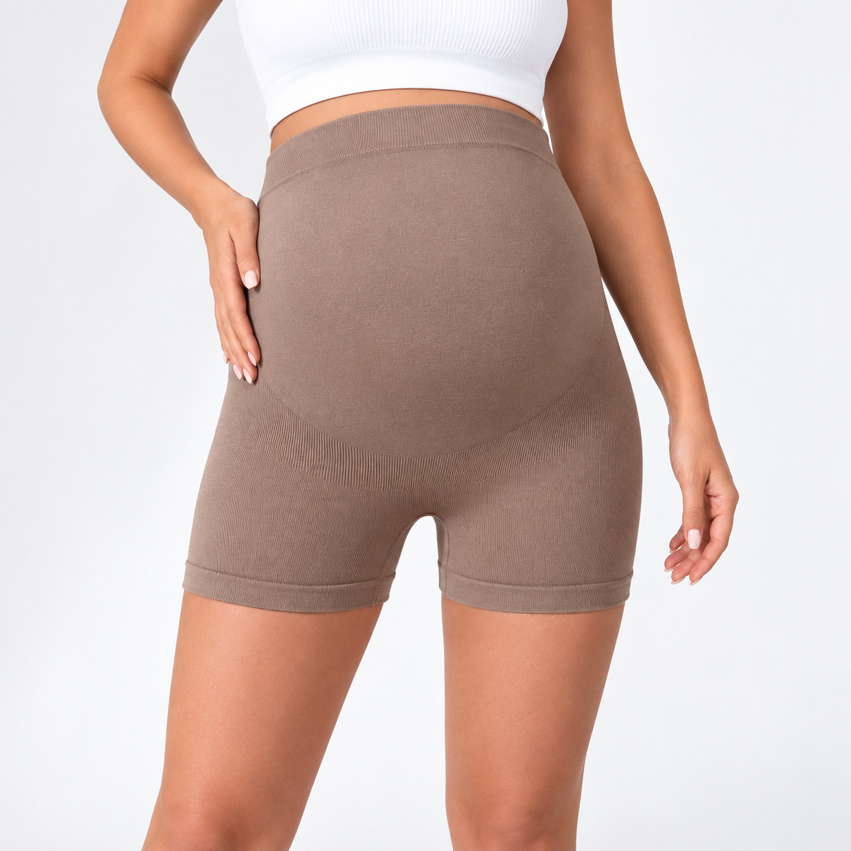 Maternity Shorts High Waisted Belly Support