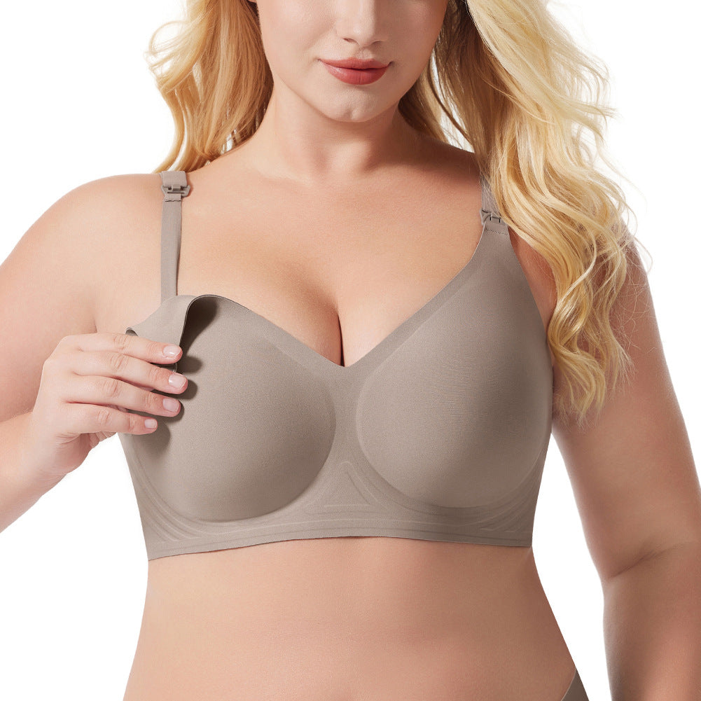 Seamless Nursing Maternity Bra Wire-Free Full Cup