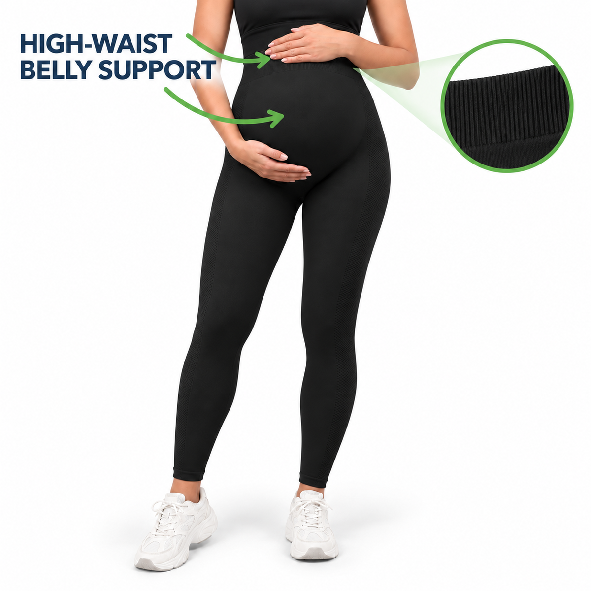 Pregnancy Leggings High Waisted Belly Support
