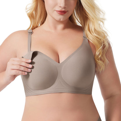 Seamless Nursing Maternity Bra Wire-Free Full Cup