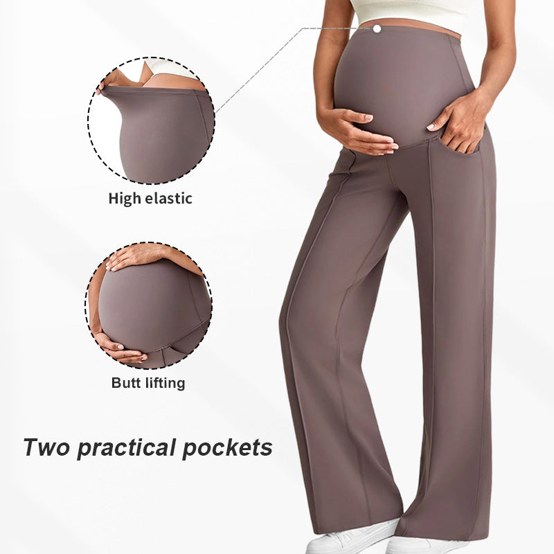 Maternity High-Waisted Wide-Leg Pants