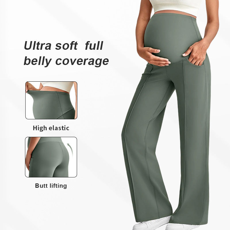 Maternity High-Waisted Wide-Leg Pants