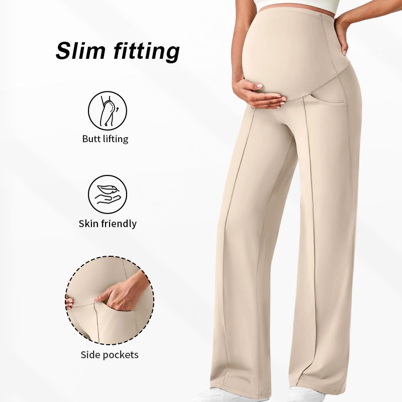 Maternity High-Waisted Wide-Leg Pants