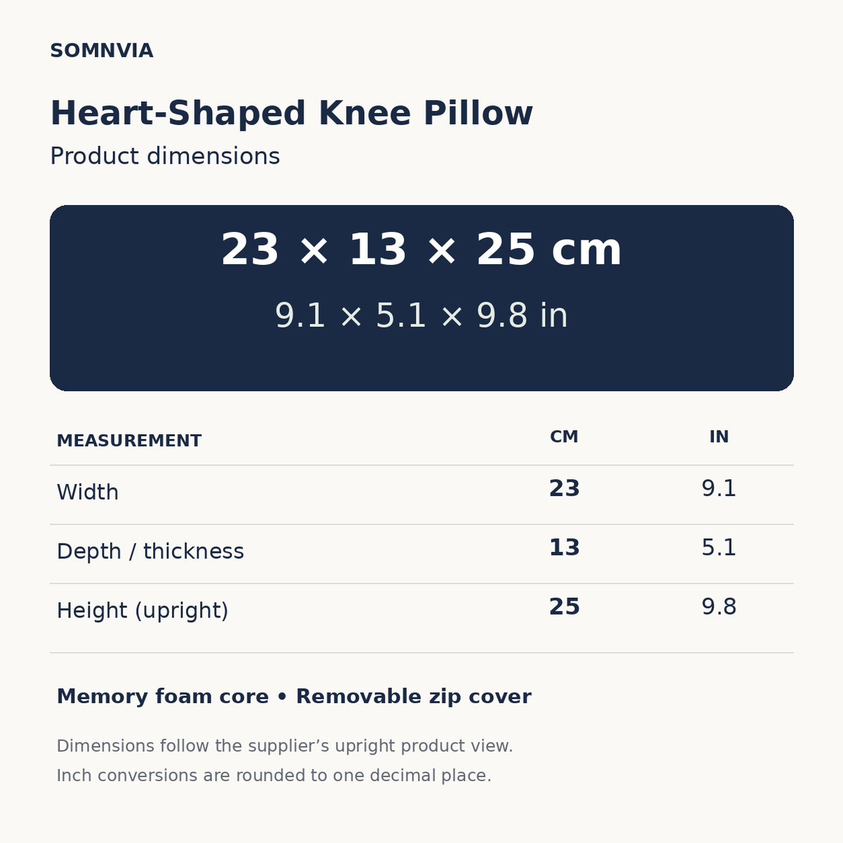 Pregnancy Pillow Heart Shaped Leg Support for Side Sleepers