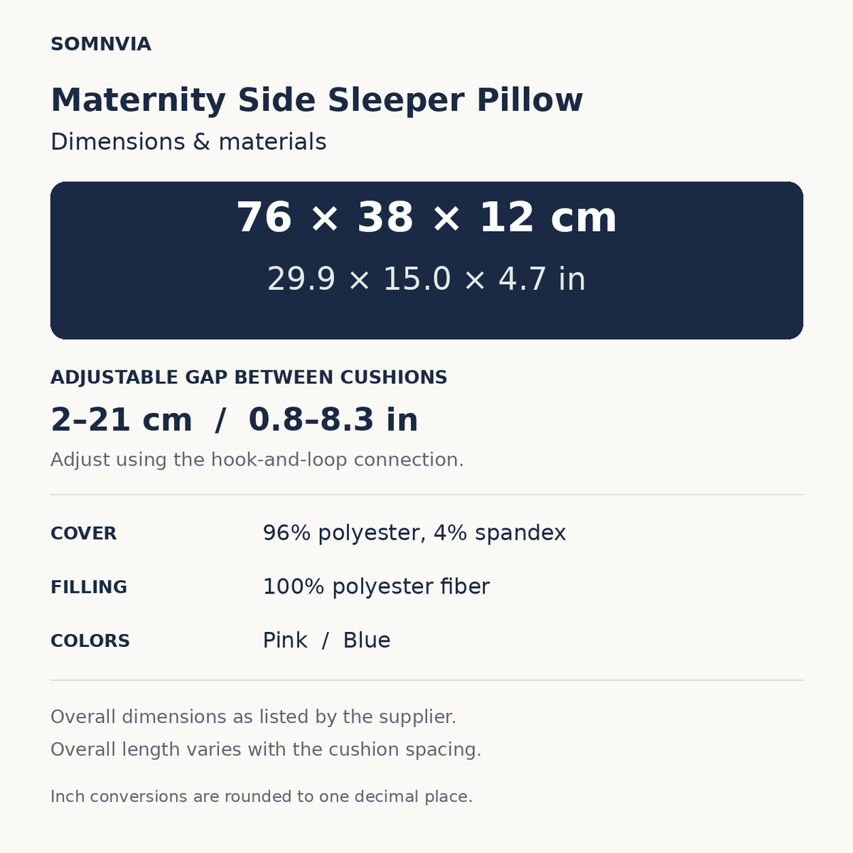 Pregnancy Pillow Belly and Back Support for Side Sleepers